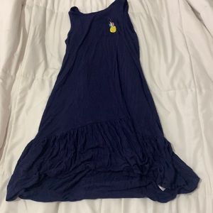 A kids navy blue pinapple dress.